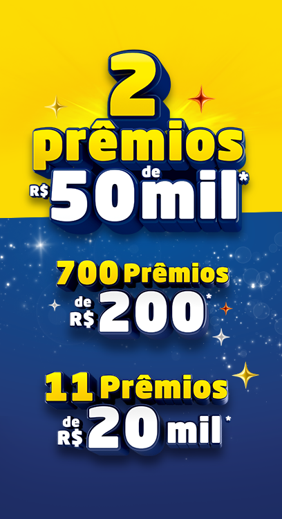 2 prêmios 50 mil 2 prêmios 50 mil