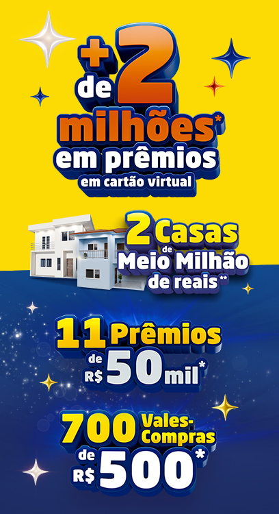 2 prêmios 50 mil 2 prêmios 50 mil