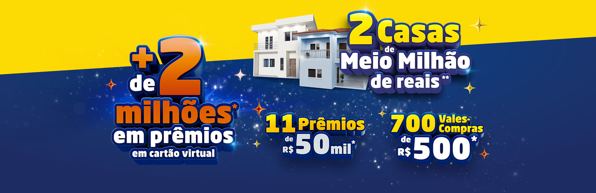 2 prêmios 50 mil 2 prêmios 50 mil