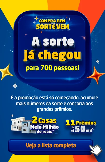 Banner mobile Compra Bem que a Sorte Vem