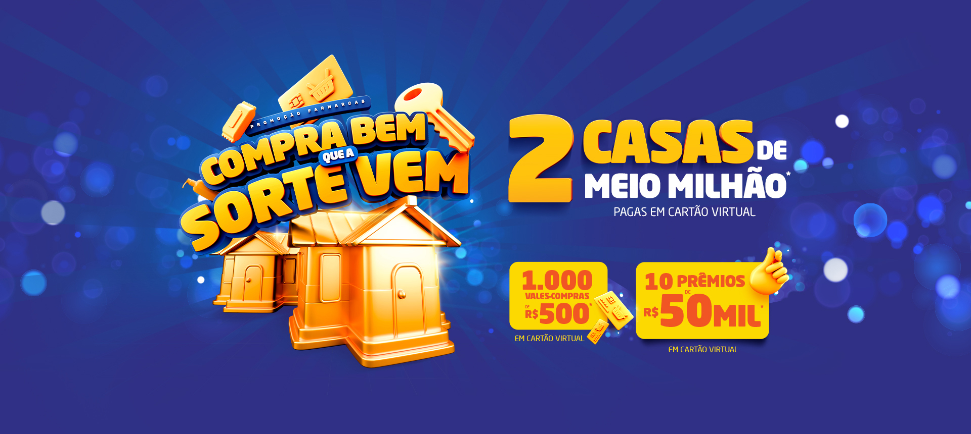 Banner promocional Compra Bem que a Sorte Vem